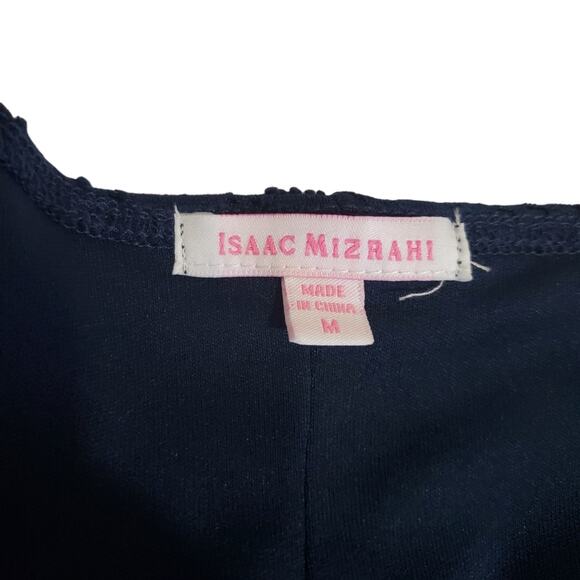 Isaac Mizrahi | Navy Lace Sheath Short Sleeve Dress - Picture 8 of 10